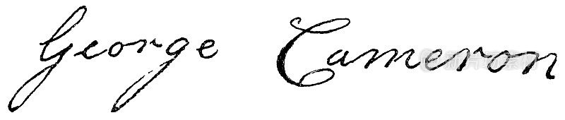 乔治・卡梅伦的签名/签名- 18世纪